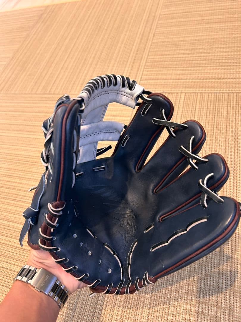 ミズノプロ　 軟式　内野手用グローブ 右投げ ネイビー