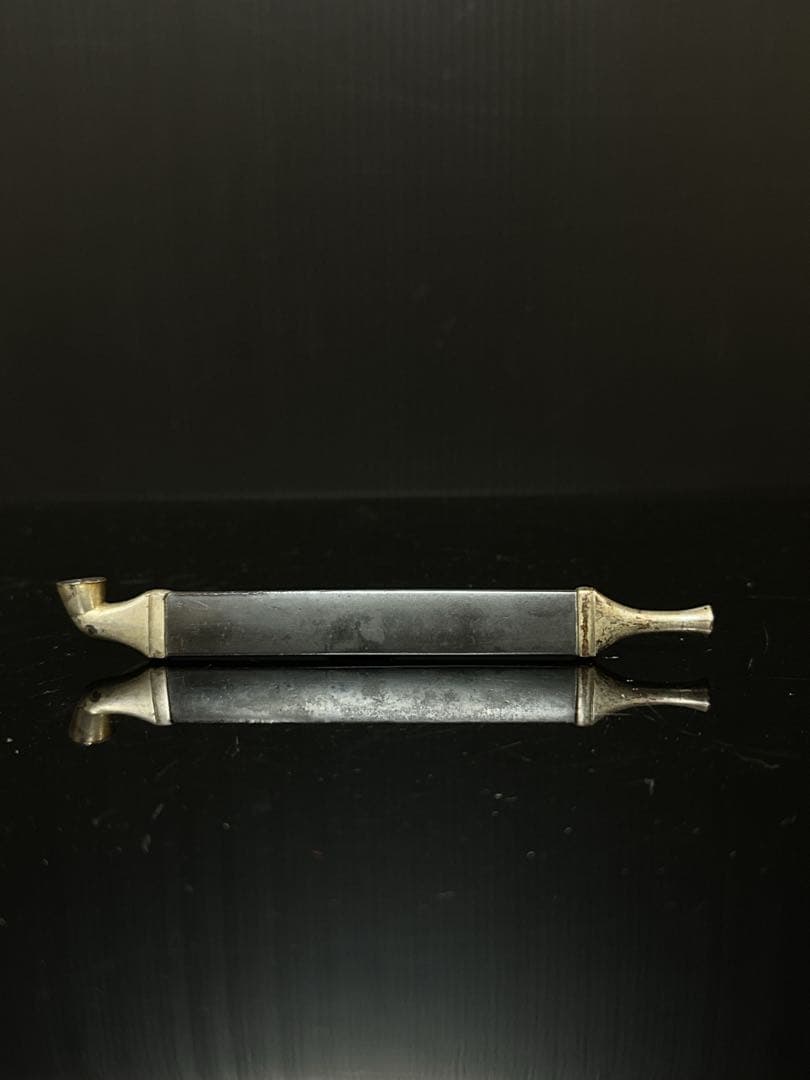 江戸期 四分一 小柄 金銀象嵌 人物図 煙管 キセル 喫煙具