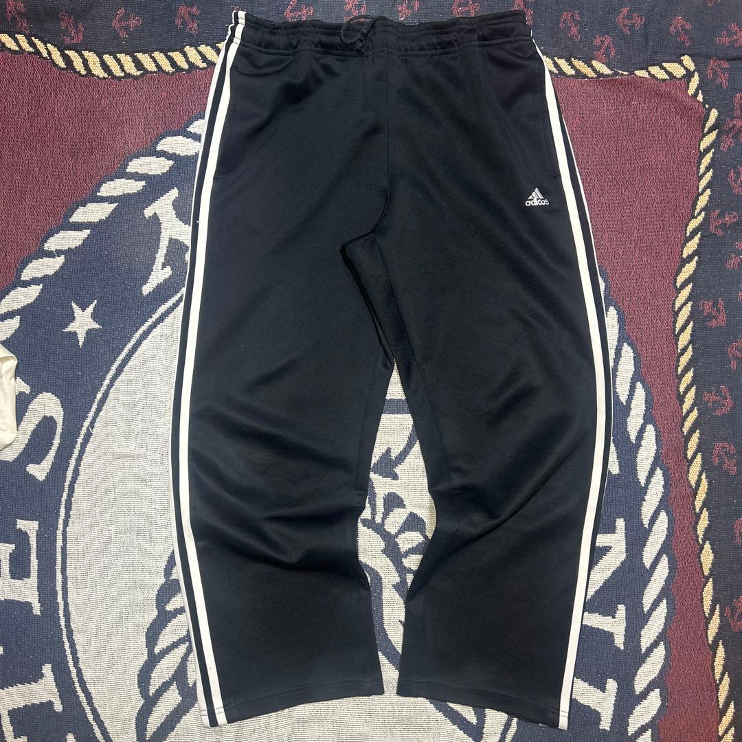 90s adidas トラックパンツ　極太　ブラック　ストレート　ATP