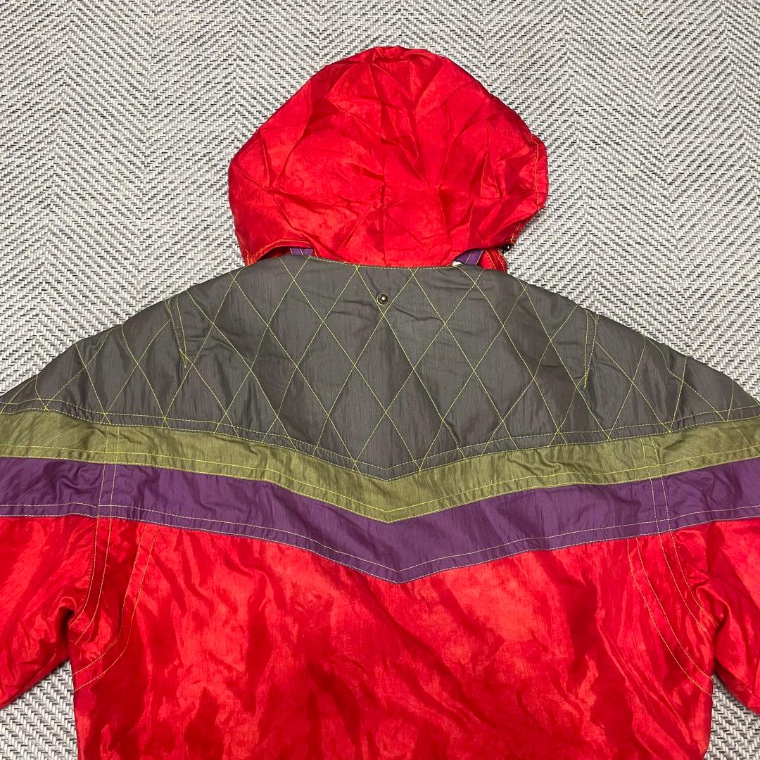 【年代物・レア】SEILLER スキースノボウェア セットアップ　レッド　L