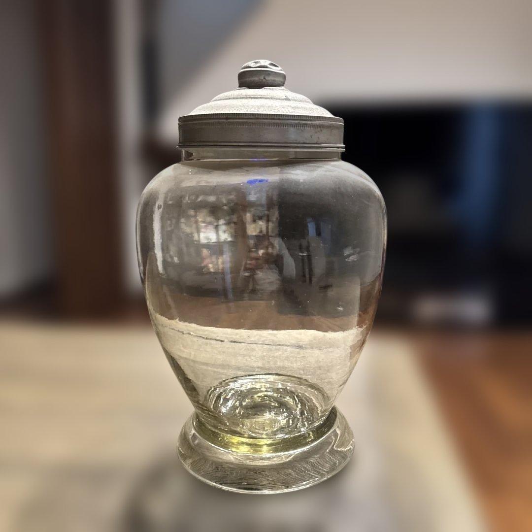 飴瓶　あめ瓶　地球瓶　駄菓子屋　ヴィンテージ　ガラス瓶 縦30cm