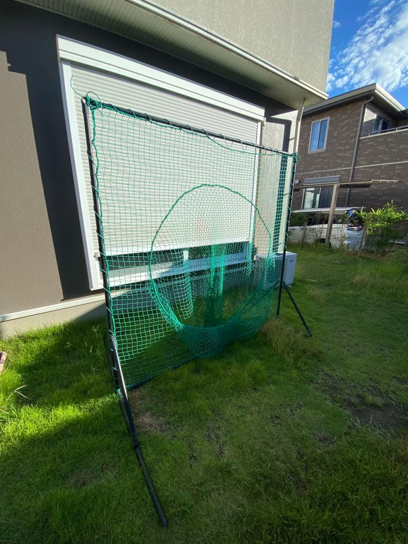 大型バッティングネット グリーン スタンド式