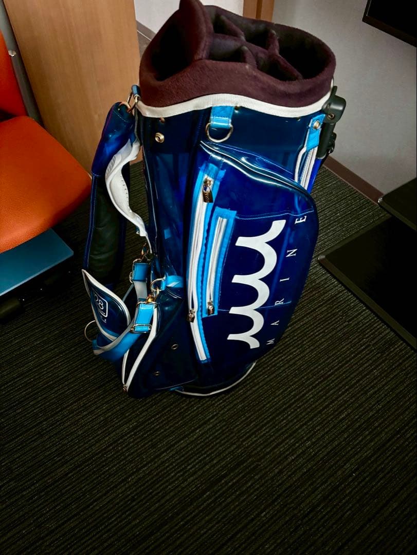 213vege MARINE ゴルフバッグ 青 ヘッドカバー付き