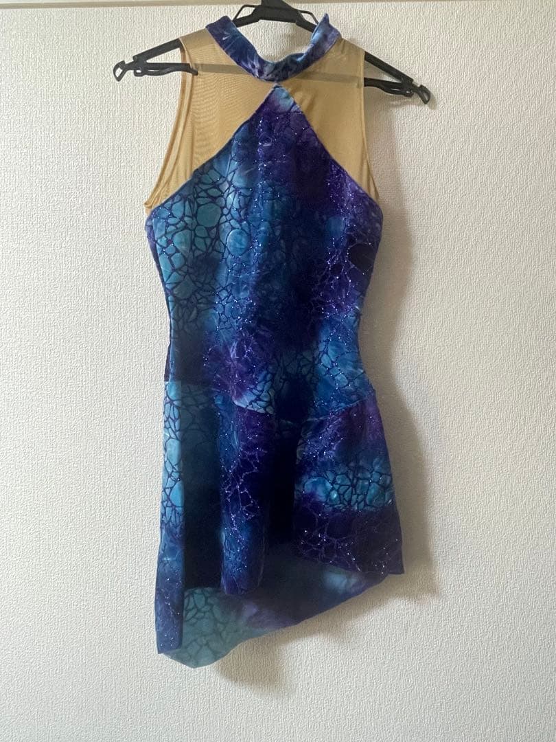 バトントワリング　ダンス　バレエ　衣装　青　M、Lサイズ