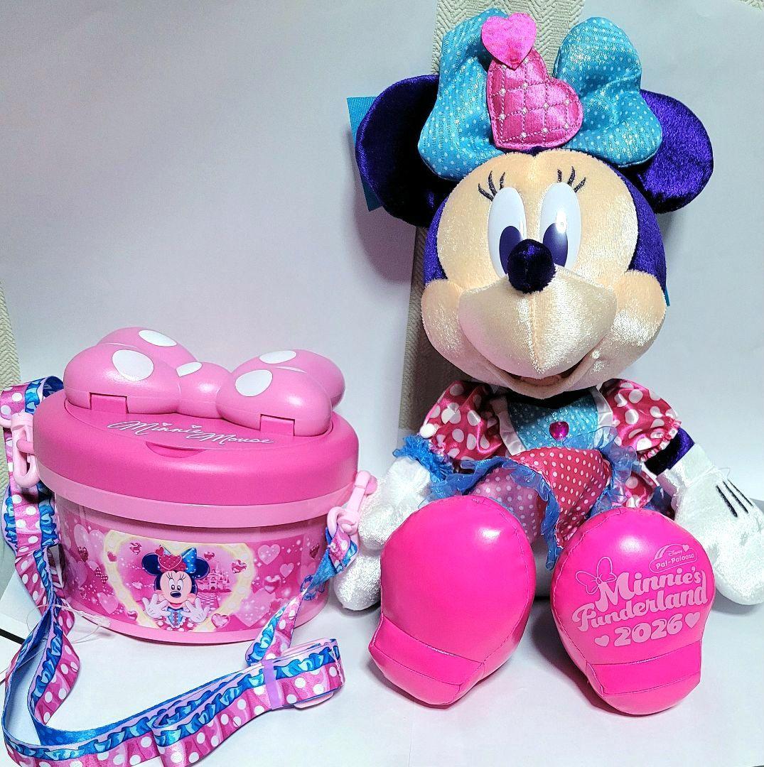 ミニーマウス　ぬいぐるみ　ポップコーンバケット　ファンダーランド　パルパルーザ