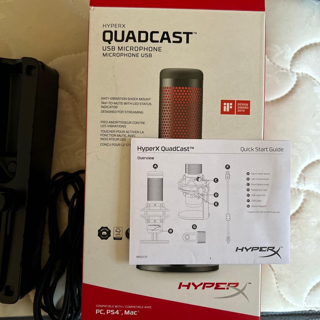 【美品】HyperX QuadCast USBコンデンサーマイク