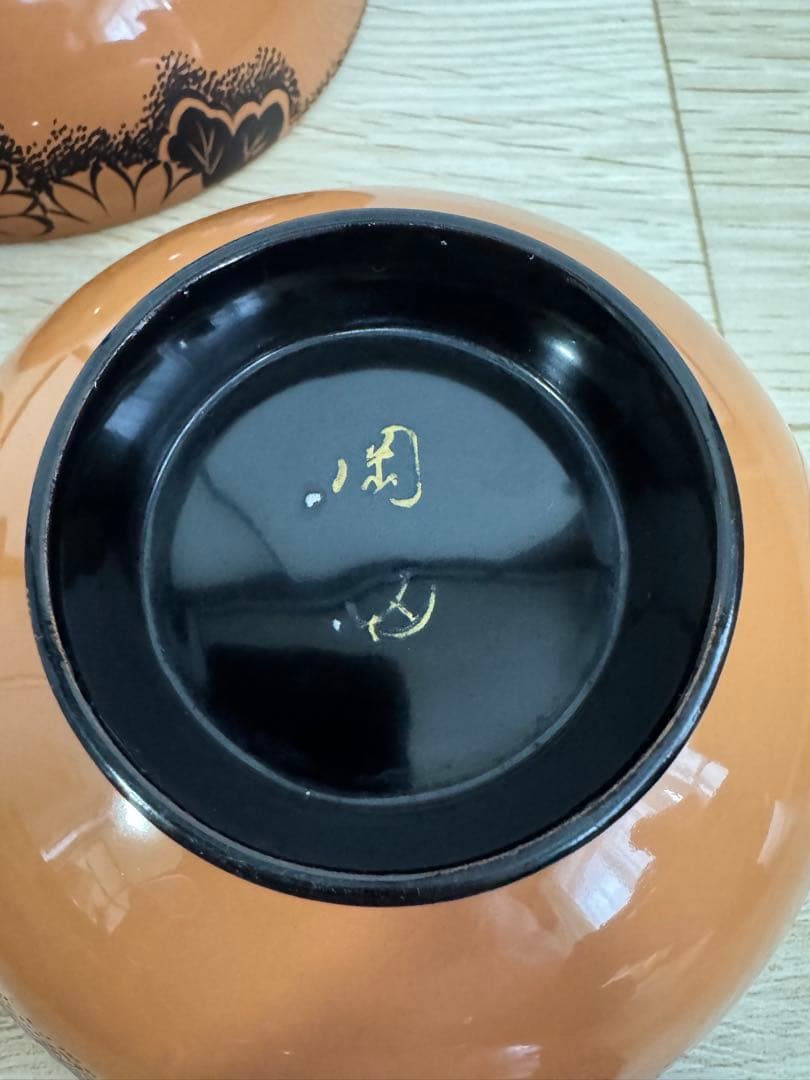 輪島塗吸物椀　5つセット　高級椀　菊