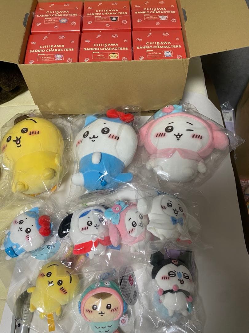 ちいかわ×サンリオ キャラクターズ　kiramekko ぬいぐるみコンプリート