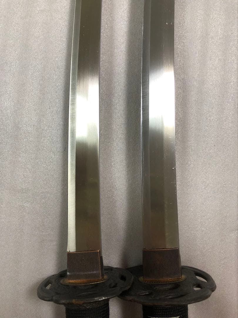 藤巻鞘 模造刀 打刀 脇差 2点セット 鞘付き長さ68/102cm 26A13