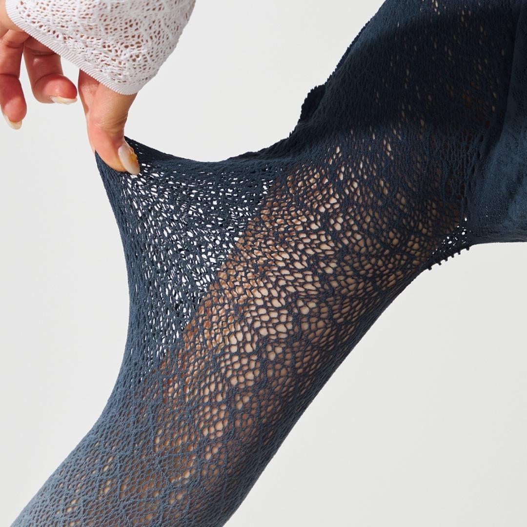 【新品】グラデーションクルーニットトップ 長袖 ノーソーイングニット チャコット