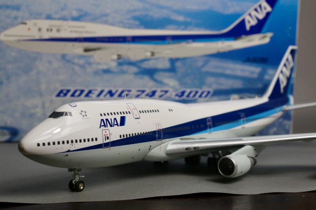 レア ANA B747-400D JA8960 1/200 完成品