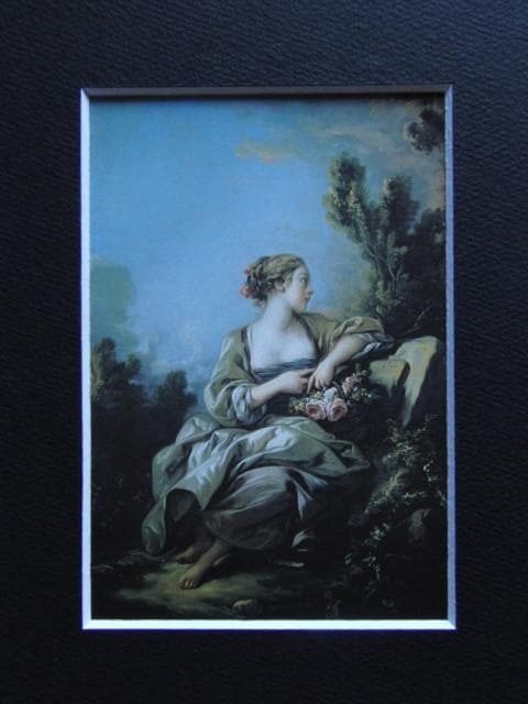 フランソワ ブーシェ、【庭師】、希少画集より、状態良好、新品高級額装付
