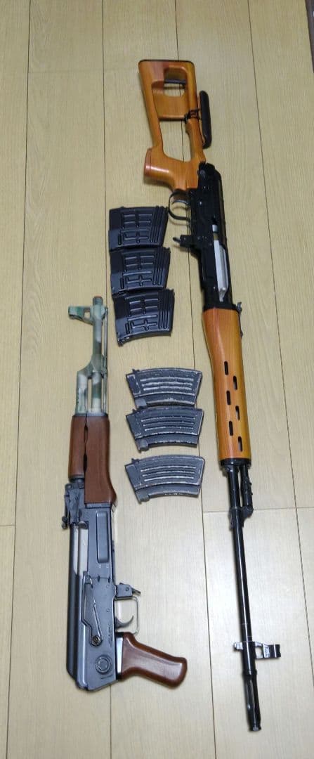 ドラグノフ手動エアーコッキングとオマケマルイ電動AK