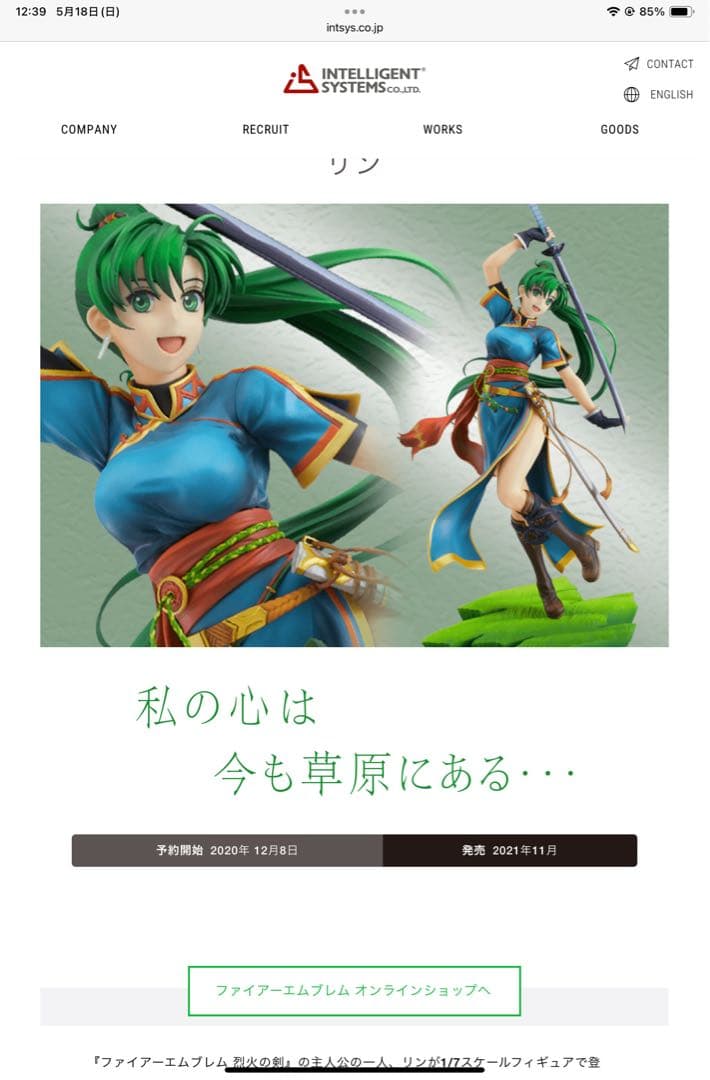 ファイアーエムブレム 烈火の剣 リン LYN フィギュア
