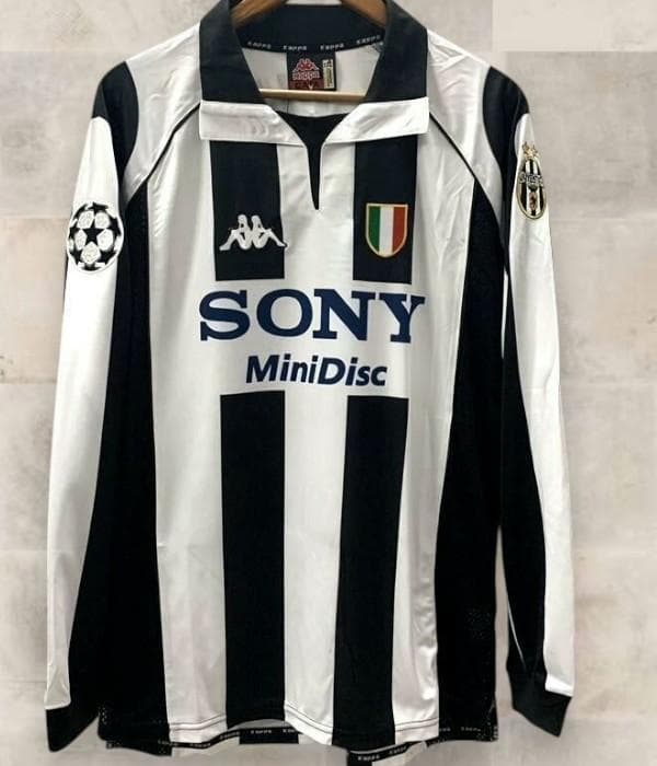 97/98 ユベントス 9 インザーギ ユニフォーム 長袖 黒/白