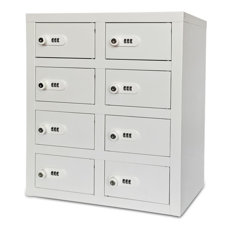 貴重品ロッカー 小型 鍵付きダイヤル錠 8人用 ロッカー 金庫セキュリティキャビ