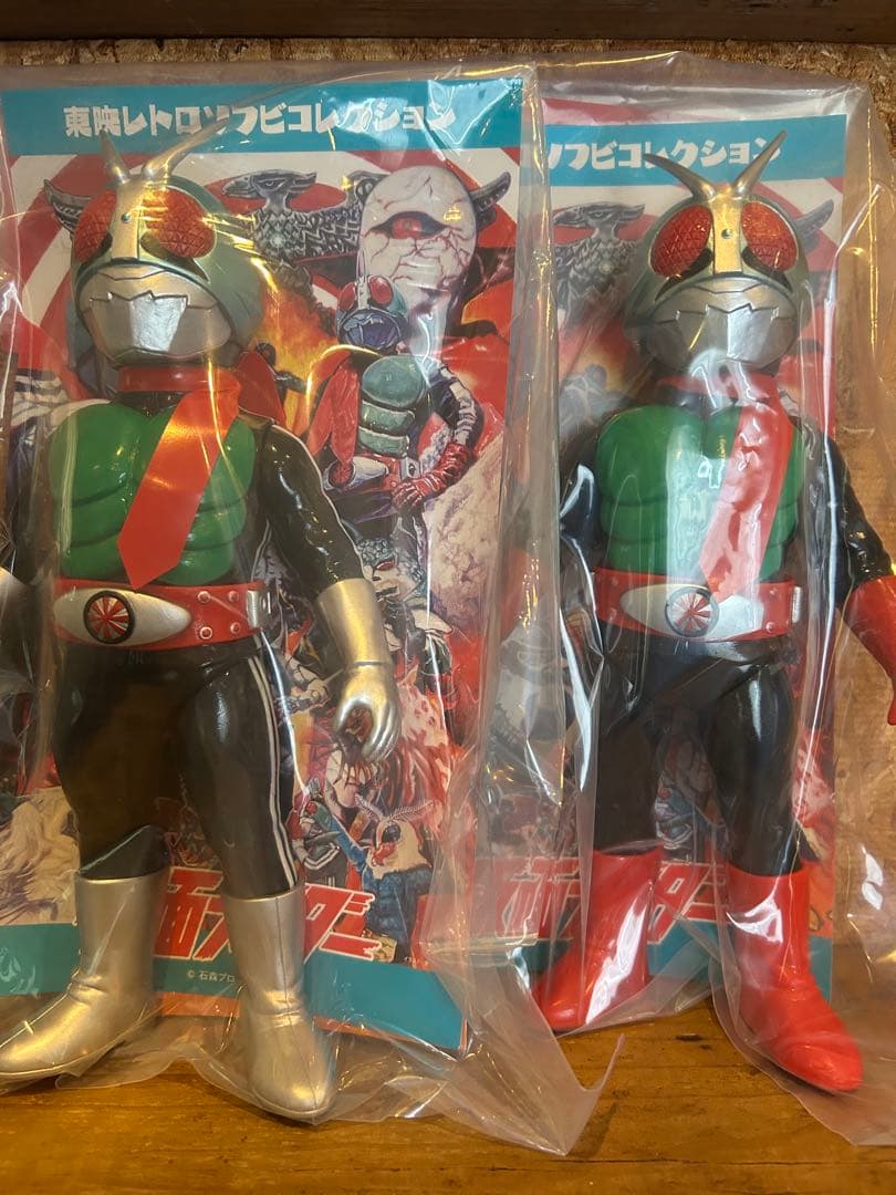 東映レトロソフビコレクション　仮面ライダー　1号　2号 2体セット