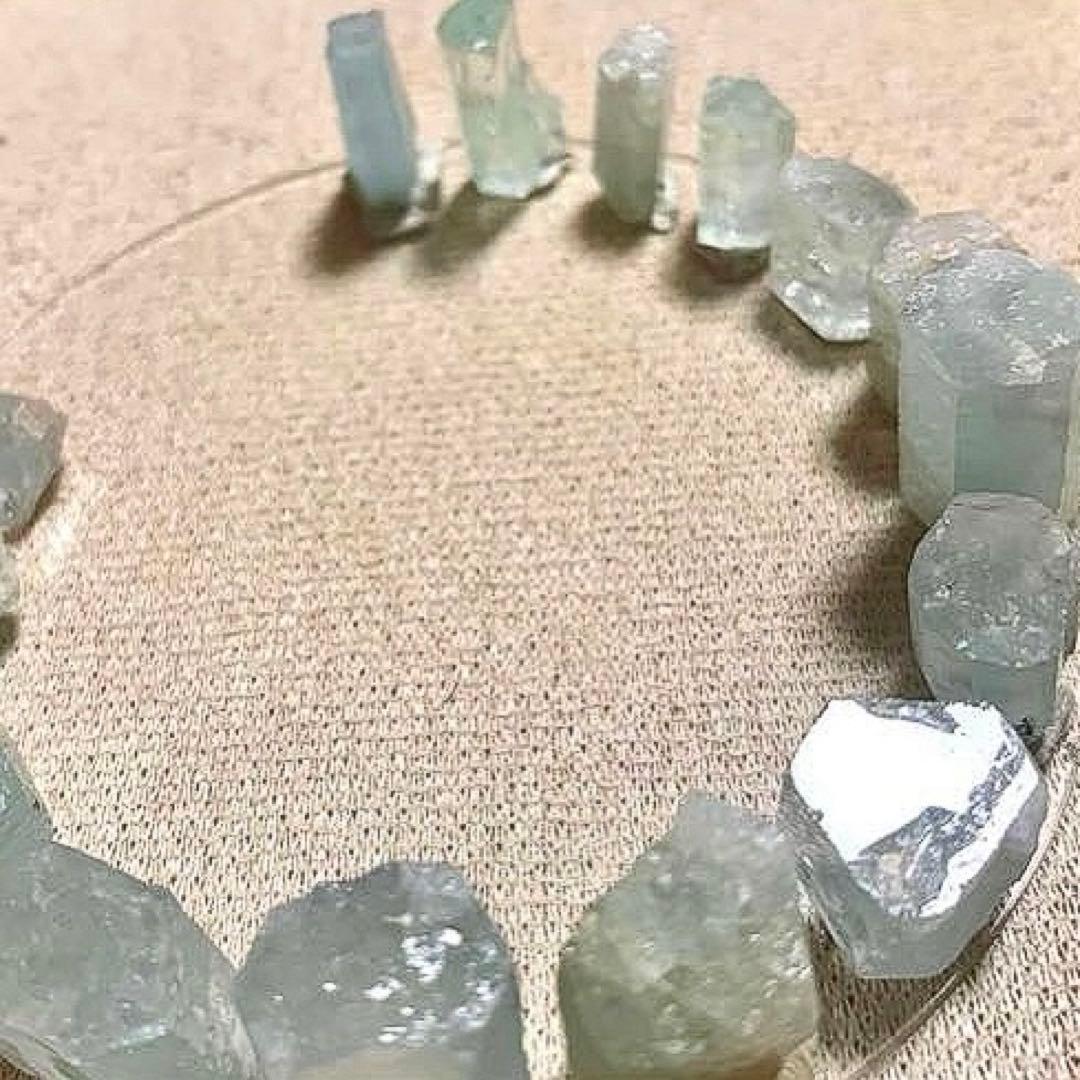 お買い得⭐︎アクアマリン原石12/15個セット/ウォーターエッチングシリーズ