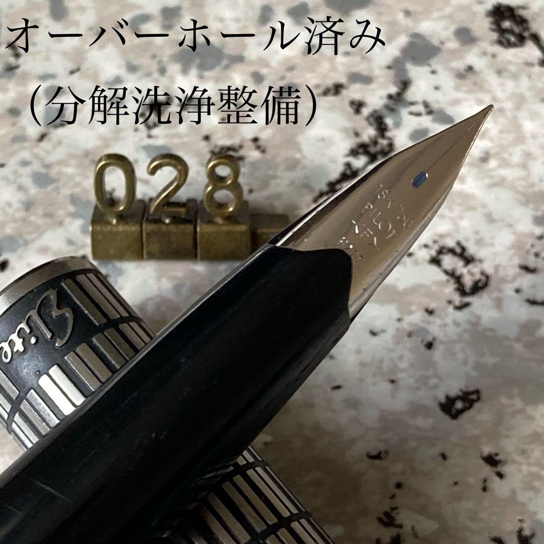 #028 オーバーホール済み 万年筆 PILOT 全格子 Elite 18k