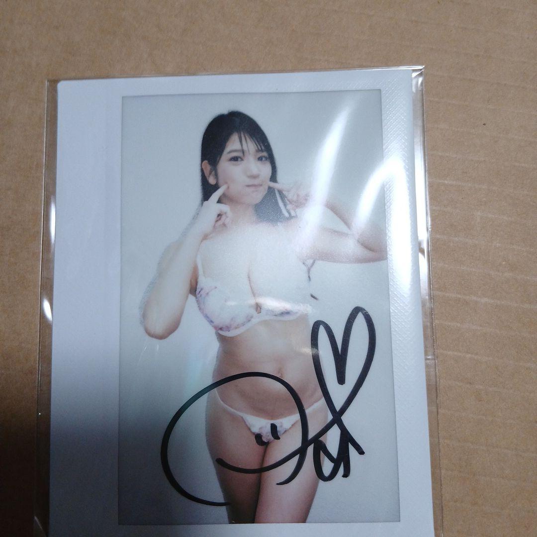 藤乃あおい　チェキ　水着 サイン入りポラロイド写真