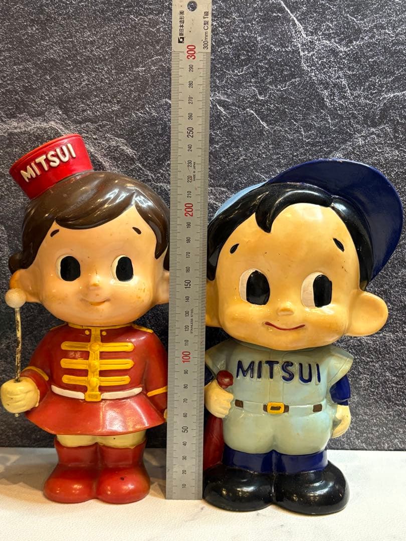 《 激レア 》 三井銀行 バトンちゃんホームラン坊や貯金箱　人形