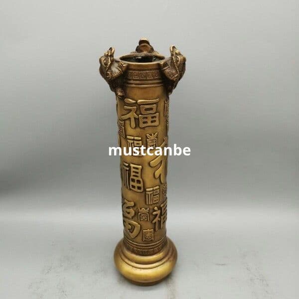 銅器 香筒 蓮華筆筒 香挿 仏堂 置物 工芸品