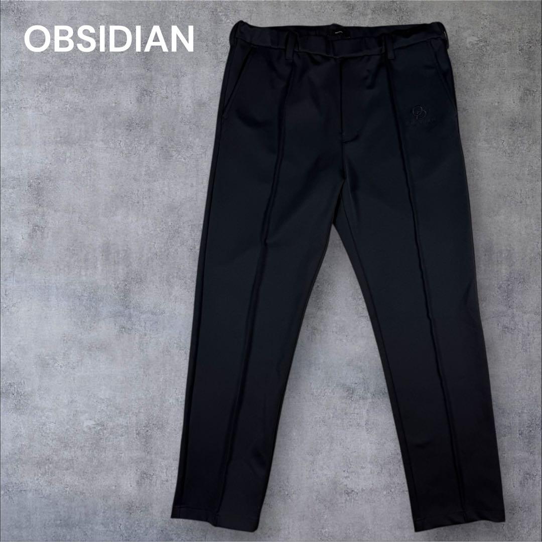 美品 定価5万円弱OBSIDIANオブシディアン ダブル ニット ゴルフ パンツ