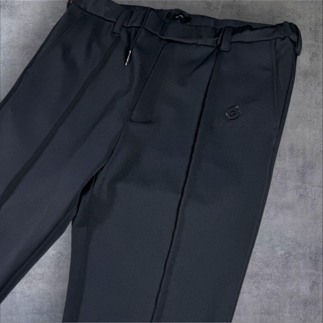 美品 定価5万円弱OBSIDIANオブシディアン ダブル ニット ゴルフ パンツ