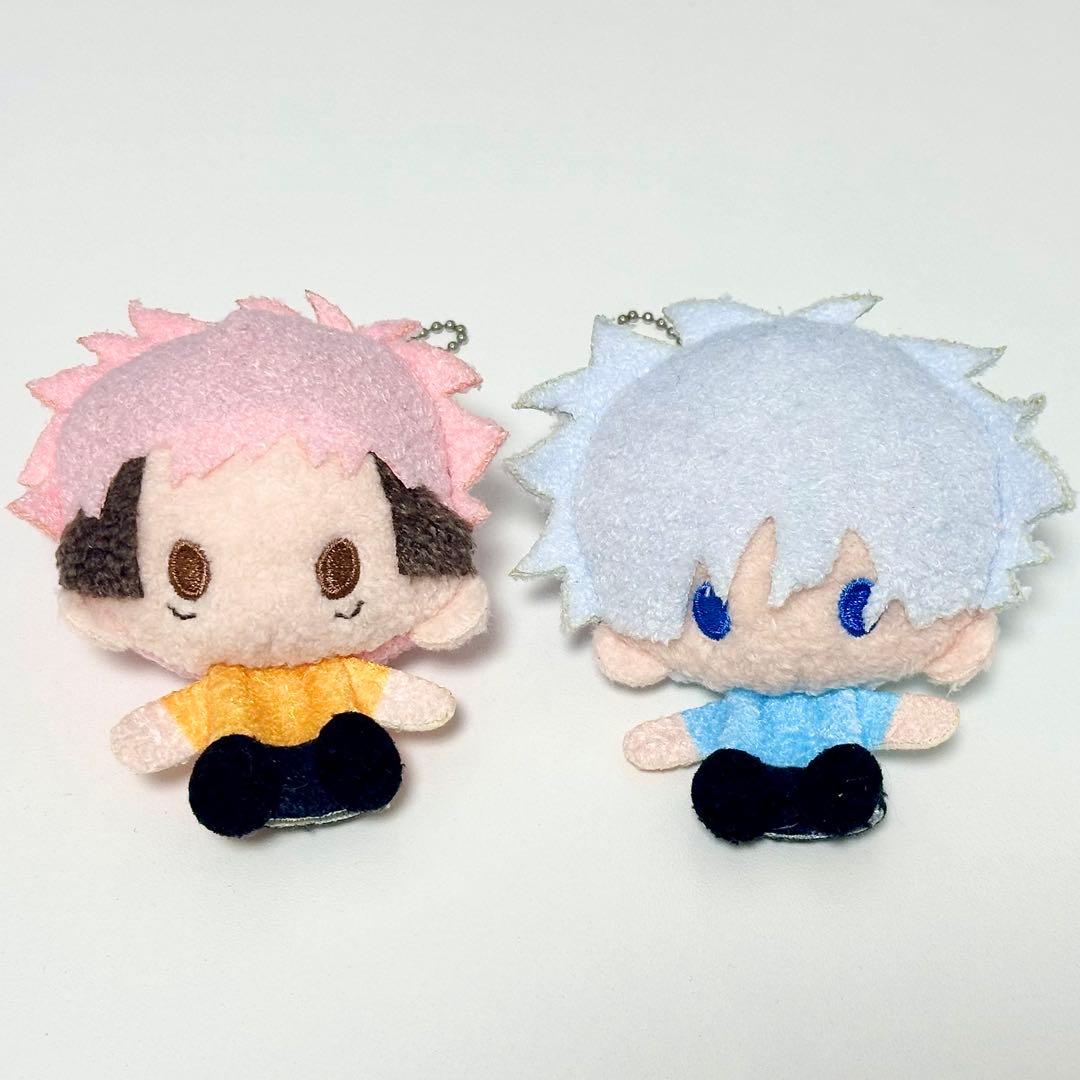 呪術廻戦 虎杖悠仁 五条悟 プラッシュマスコット ぬいぐるみ バッジ