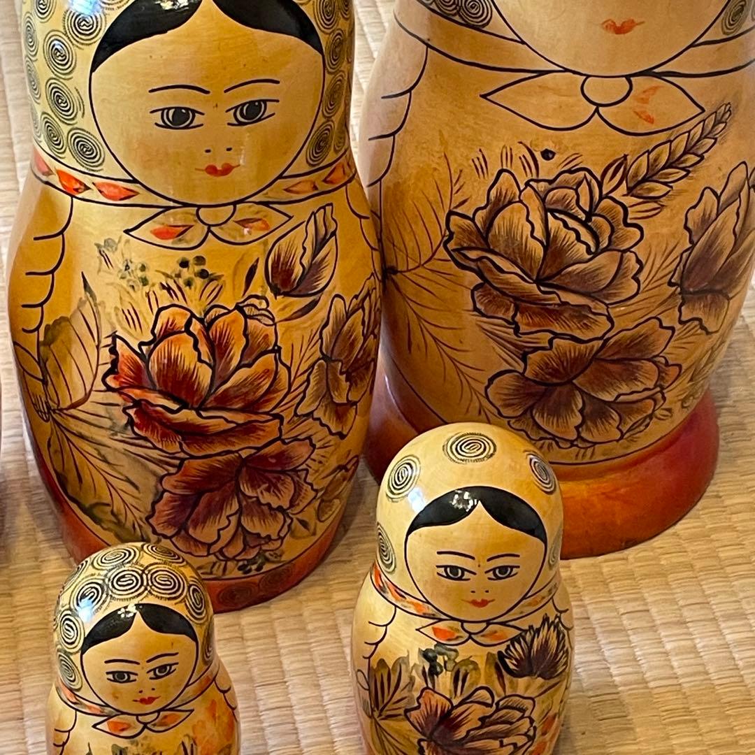 ソ連　作家作品　入れ子　手描き　アンティーク　マトリョーシカ　12体
