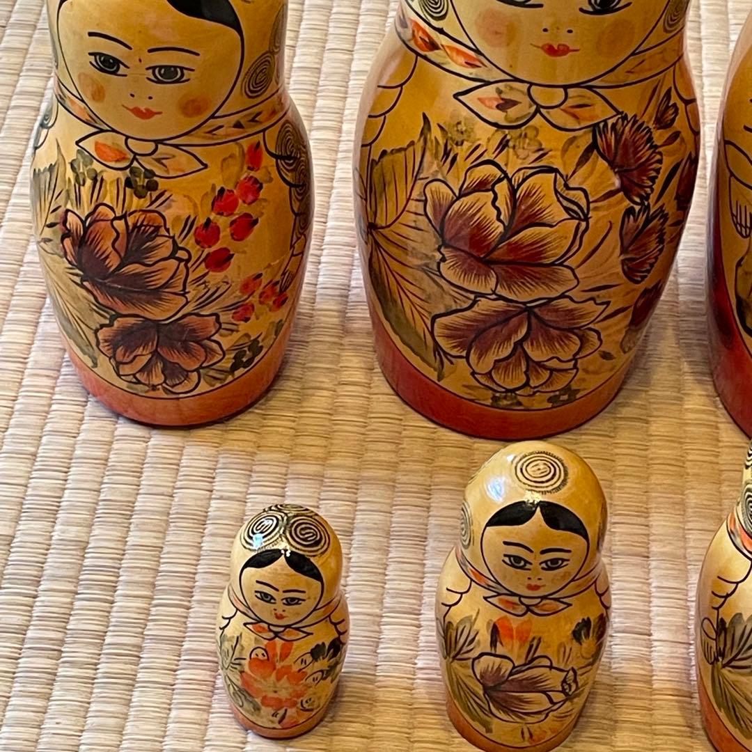 ソ連　作家作品　入れ子　手描き　アンティーク　マトリョーシカ　12体