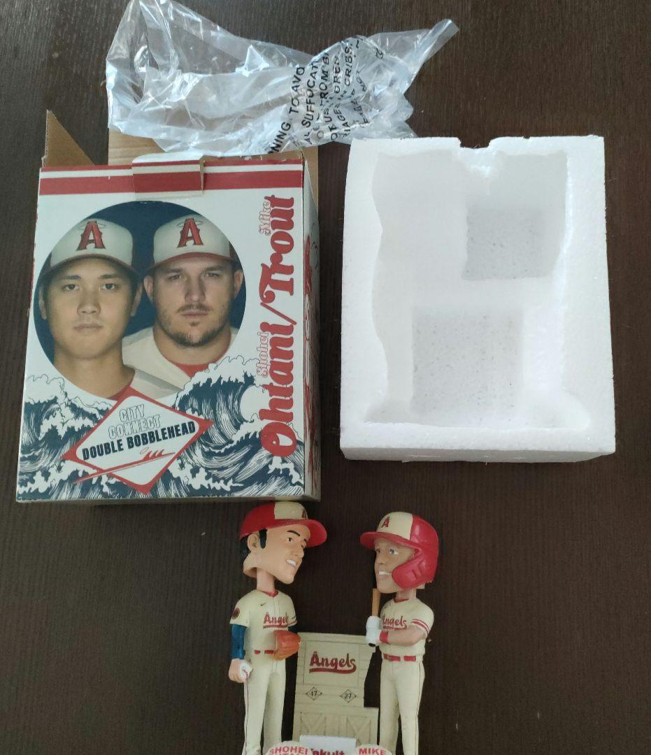 球場限定】 7月1日先着限定配布 大谷翔平&マイク・トラウトダブル ボブルヘッド