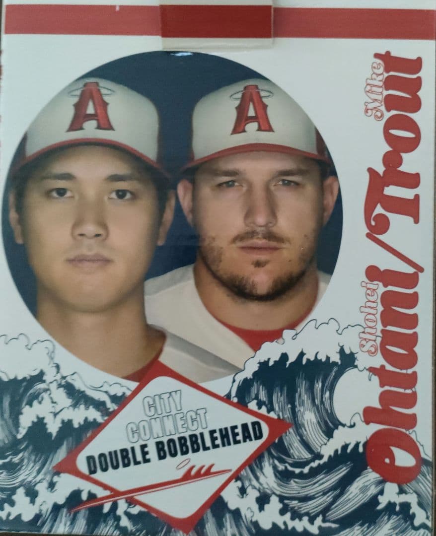 球場限定】 7月1日先着限定配布 大谷翔平&マイク・トラウトダブル ボブルヘッド