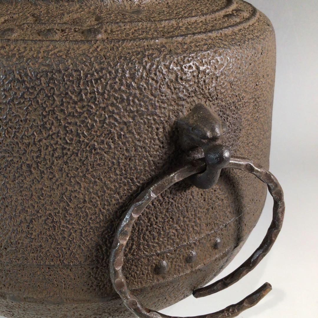 Ｐ１４２　茶釜　『十二代　和田美之助造』『万代屋釜』　共箱　茶道具