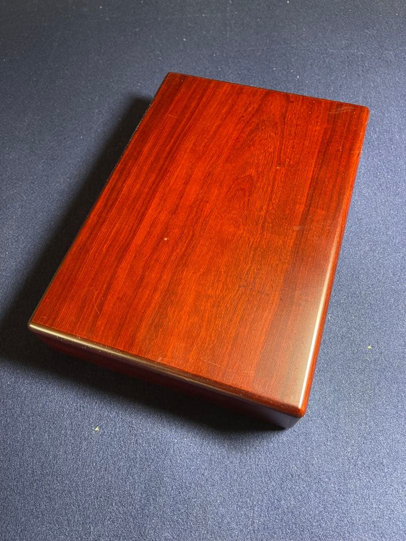 【墨研】古玩 硯箱18◆紅木紫檀長方硯箱◆未使用品◆文房四宝 文人 文箱 唐木