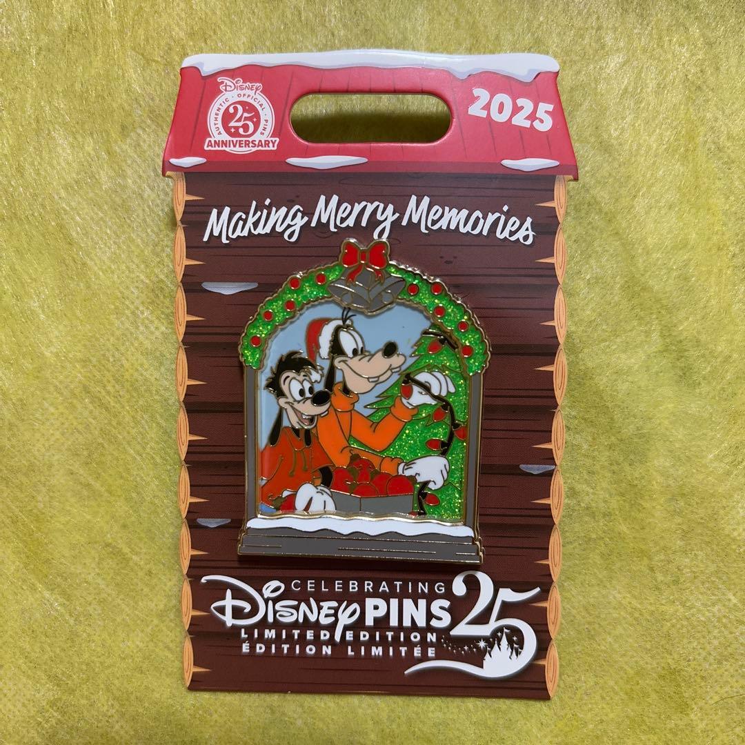 カリフォルニアディズニー ピンバッジ グーフィー マックス クリスマス