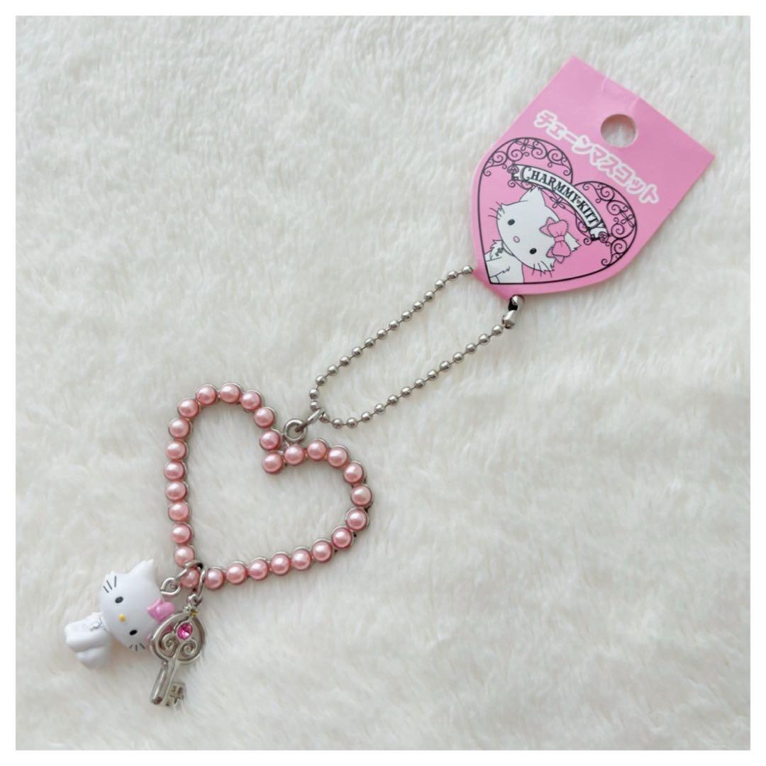 【新品】チャーミーキティ ハート パール チェーンマスコット 2004