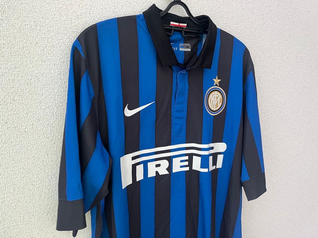 希少！長友佑都選手55 Nike インテルユニフォーム青黒 ストライプ　Mサイズ