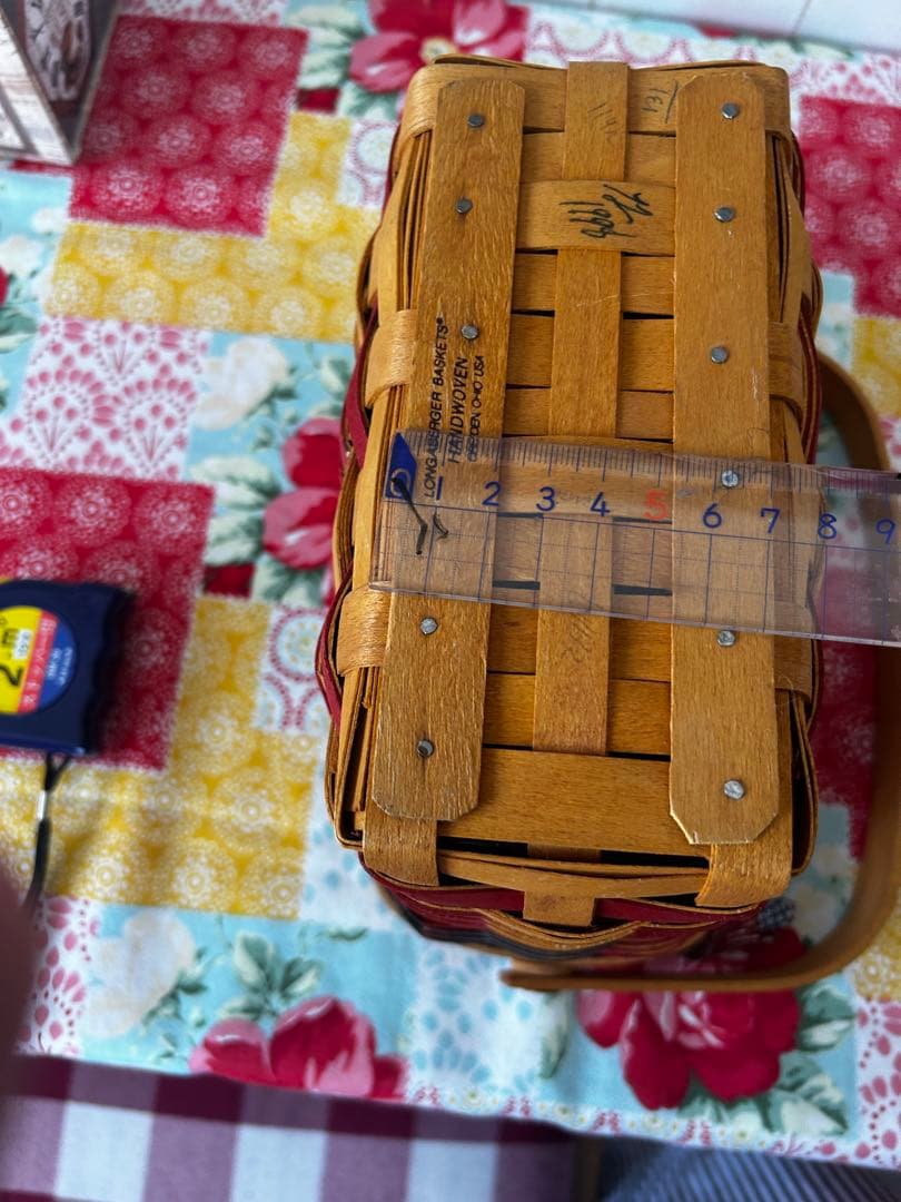 ロンガバーガー　longaberger 小物入れ　木製バスケット②