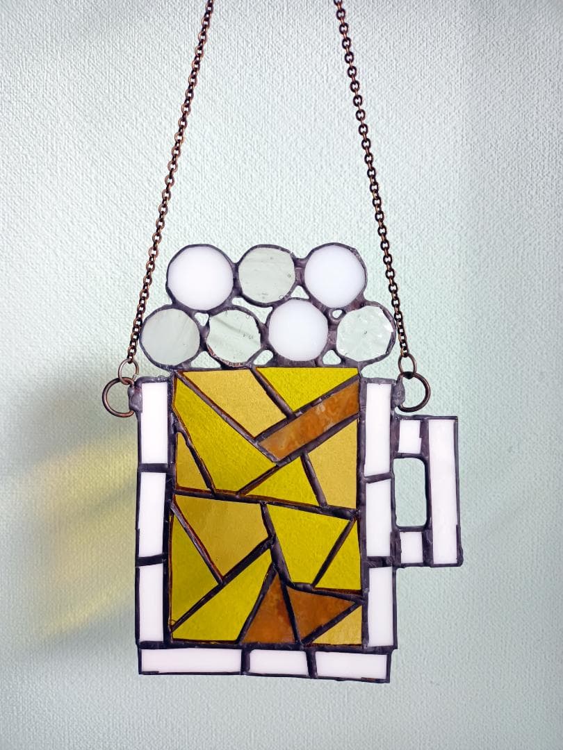 店舗サイン　ビール　バー　飲食店　ステンドグラス