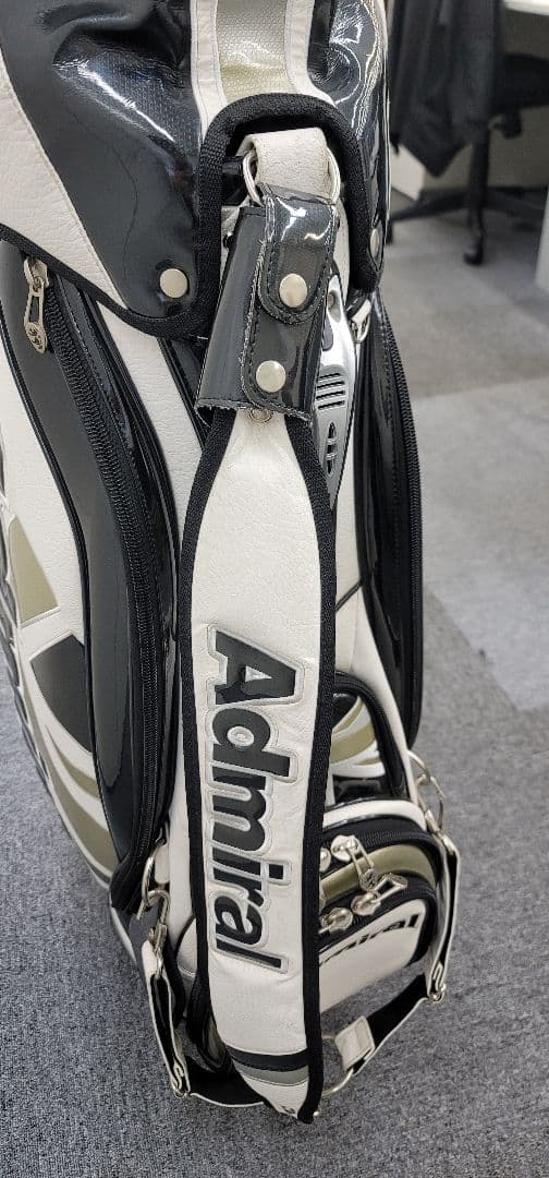 Admiral キャディバッグ 白/黒/シルバー