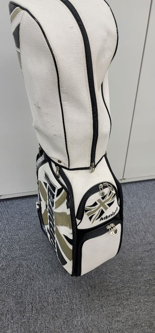 Admiral キャディバッグ 白/黒/シルバー