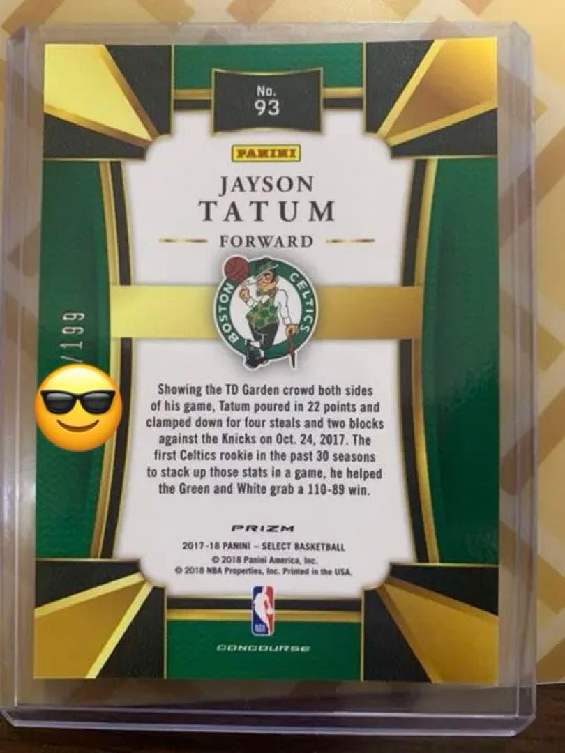 その他 JAYSON TATUM 2017/18 PANINI SELECT RC