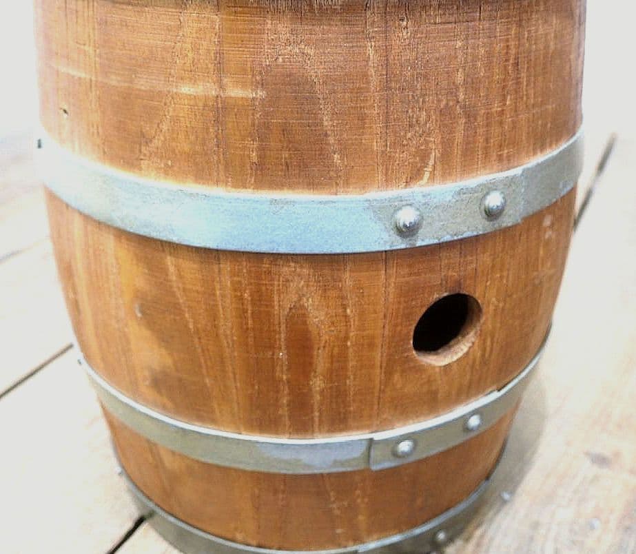 1354　2台セット　ヴィンテージ　古い木樽のオブジェ　椅子　スツール　レトロ