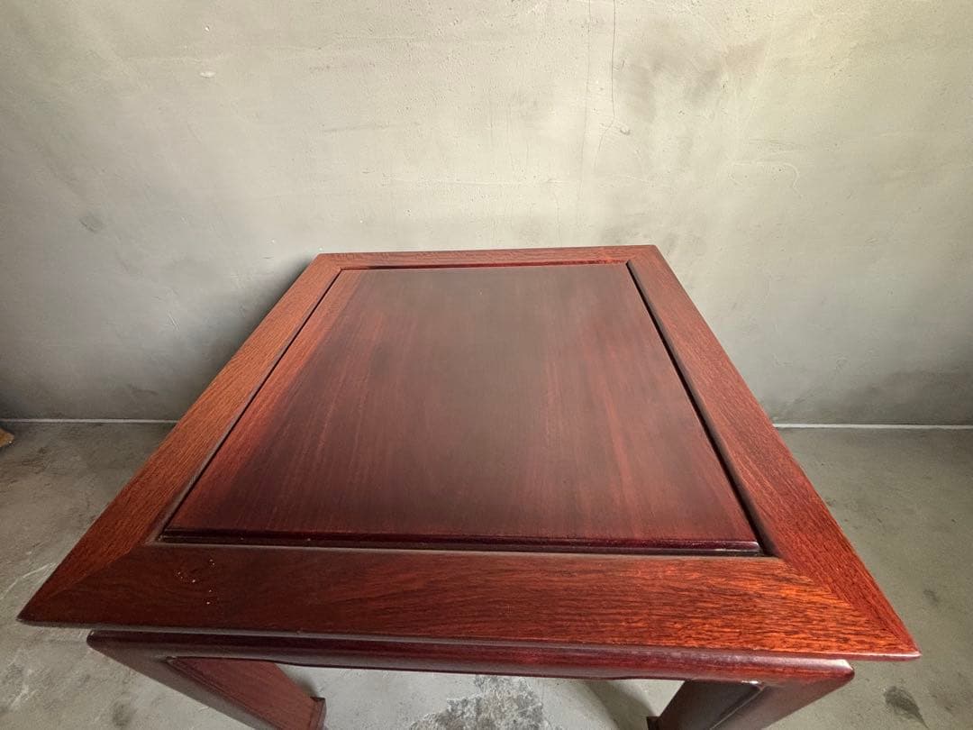 アンティーク 唐木 花梨 無垢材 サイドテーブル テーブル 古家具 木製