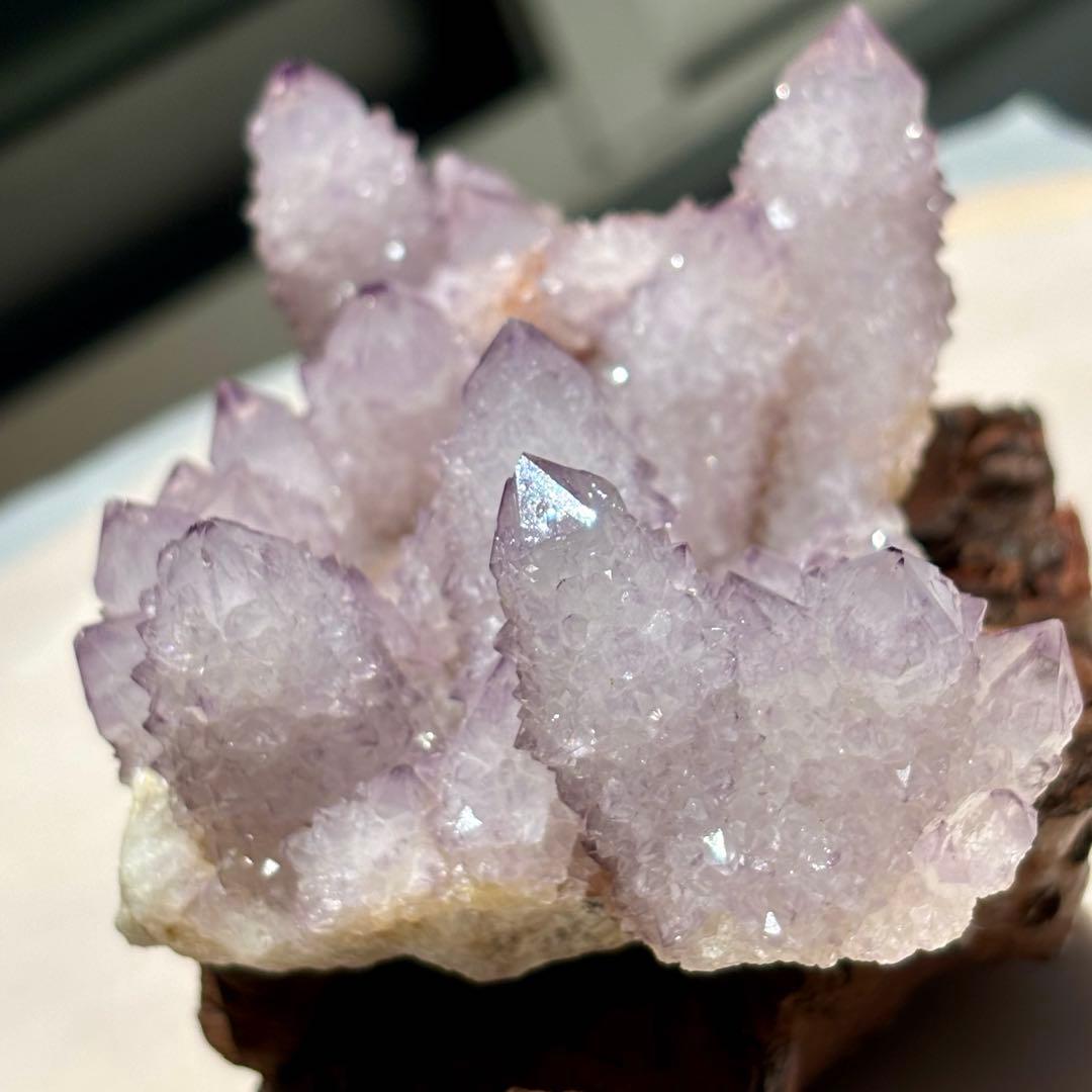 激レア　スピリットクォーツ　カクタスアメジスト原石  サボテン水晶　一点物