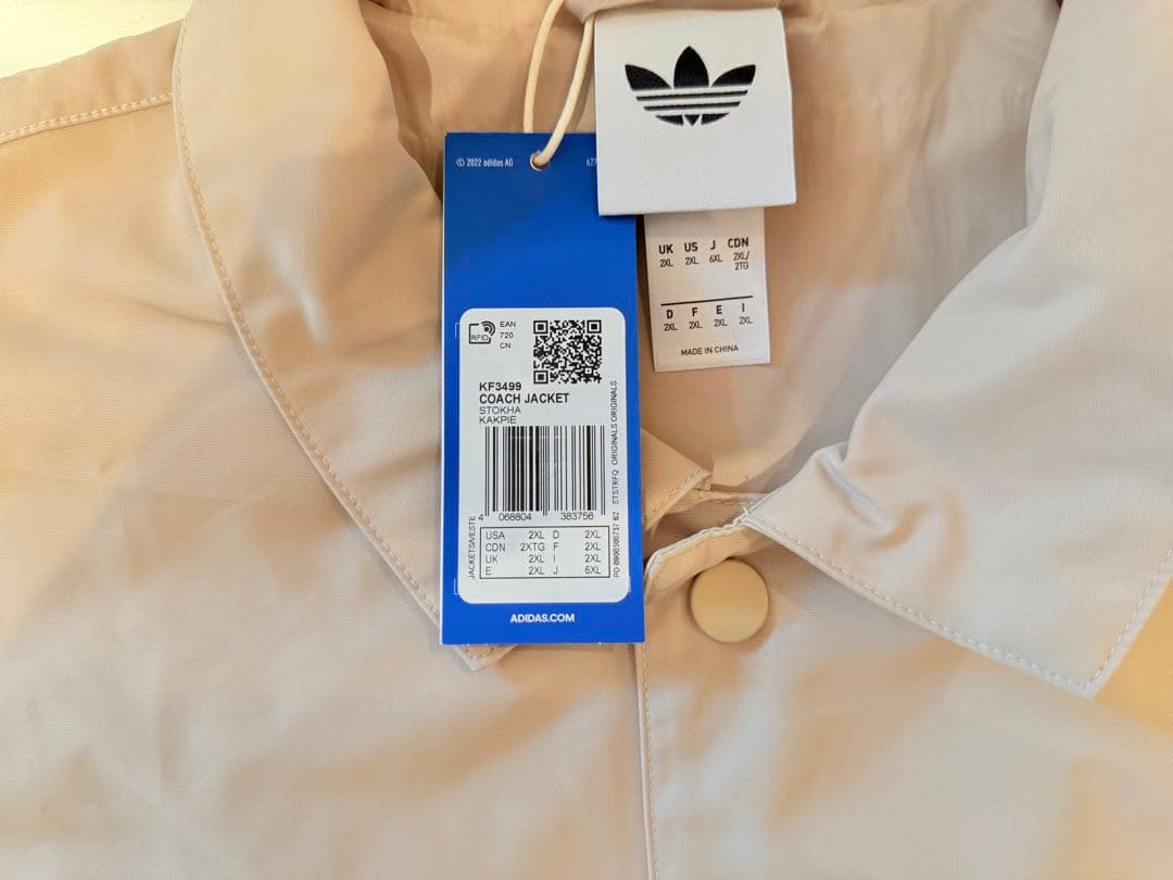 〓新品〓 Live '25 Adidas Coach Jacket Stone