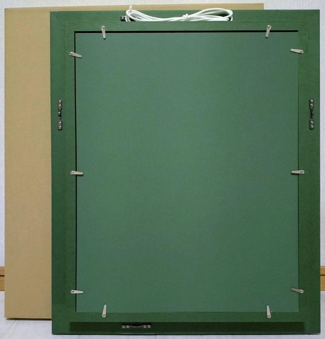 【F6号】ジミー大西【森フクロウ】手描き/表裏サイン/油彩/アクリル/絵画/額縁