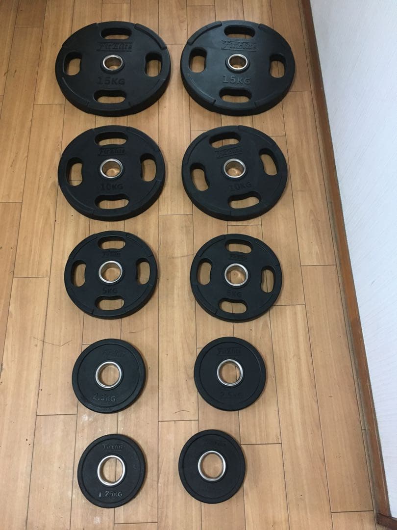 FitEliteオリンピックプレートセット 計67.5Kg 穴径50ｍｍ