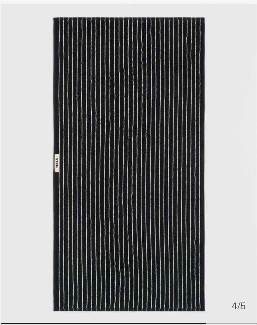 TEKLA バスタオル Black Stripes 70×140cm